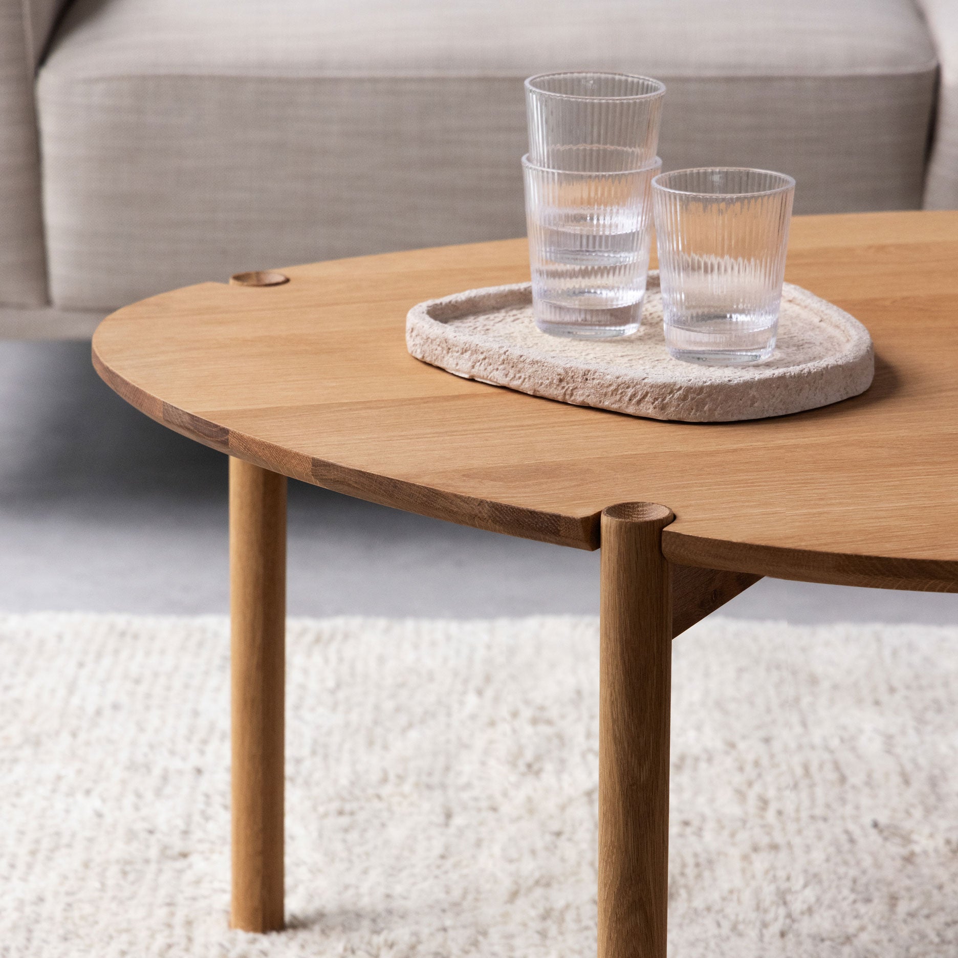 Colo Cross sofabord, FSC certificeret egetræ H43 cm